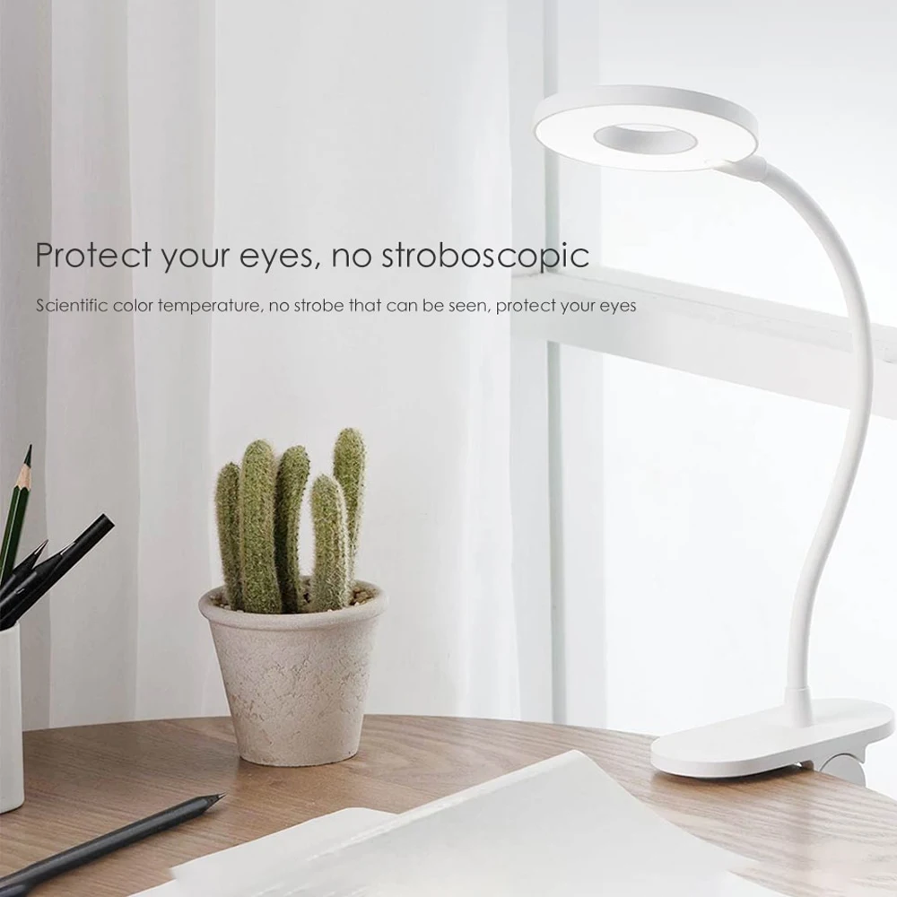 Yeelight Настольная лампа с зажимом Беспроводная портативная настольная лампа сенсорное управление 3 уровня яркости защитный светильник для чтения для xiaomi