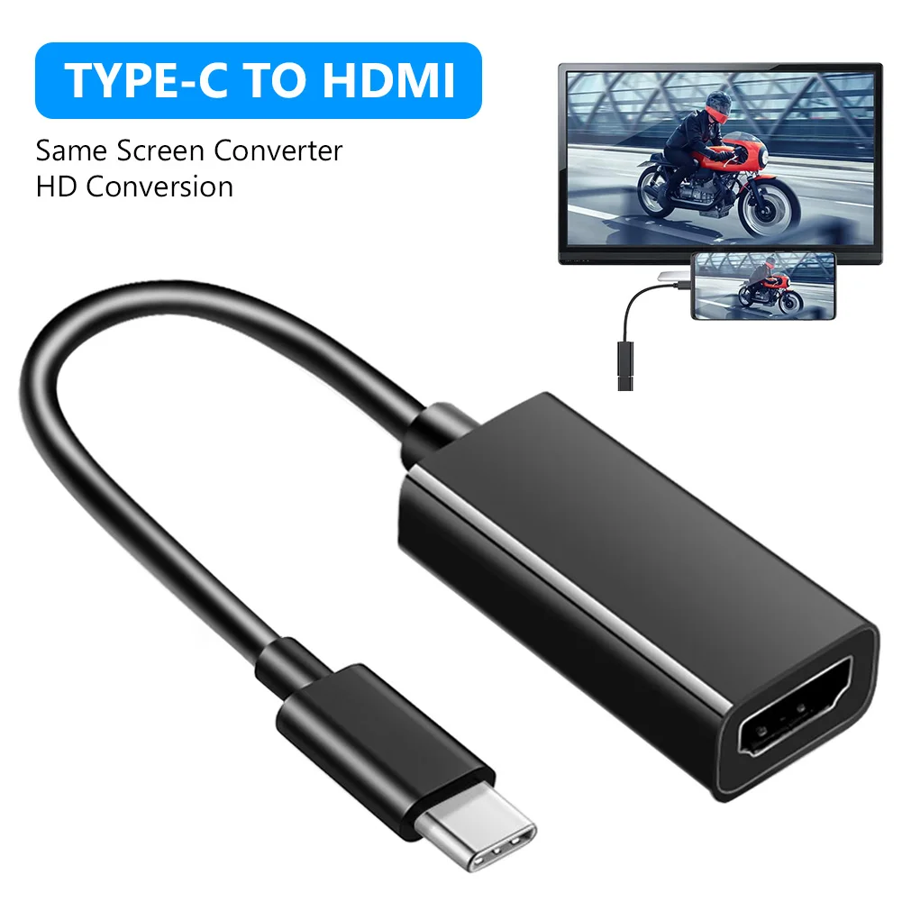 

USB C to HDMI-compatible Adapter 4K 30Hz Cable Type C for MacBook Samsung Galaxy S10 Huawei Mate P20 Pro USB-C HDMI Adapter