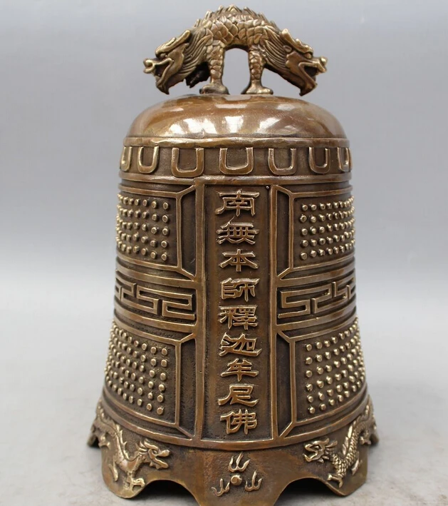 --- 725 + 11 &quotКитайский буддийский из бронзы храма безопасности головы дракона