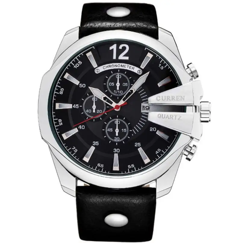 

Часы CURREN Мужские кварцевые с ремешком из натуральной кожи