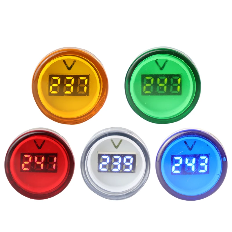 Индикатор сигнала напряжения 22 мм/светодиодный цифровой дисплей