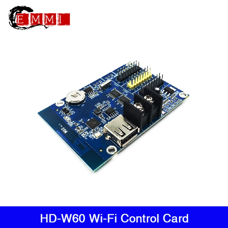 

Контроллер Huidu HD-W60 LED Display, поддержка Wi-Fi-карты hub08 и hub12 P10, светодиодный модуль, светодиодный контроллер U-Disk с датчиком