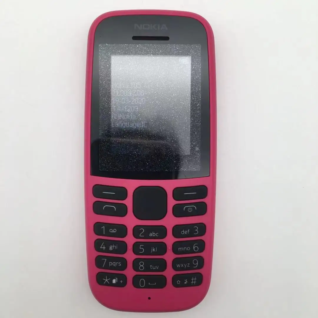 nokia 105 2019 refurbished unlocked original single sim card dual sim cards phone 2g gsm 800mah unlocked cheap celluar phone free global shipping