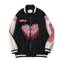 womens autumn jacket heart embroidery zip hoodies cotton oversized casual pullovers streetwear goth womens sweatshirt 2021 za