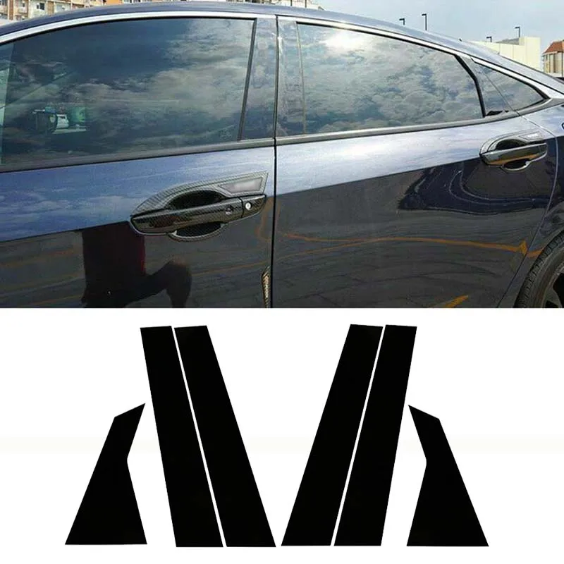

High Quality New Window Pillar trim Trim Window 6PCS Glossy Black Parts