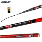 Карбоновая удочка Goture HUBENJIANG 1:9, супер жесткая, 6H, для ловли карпа из высокоуглеродистой стали, фидерное удилище для речной рыбалки, 3,6-6,3 м