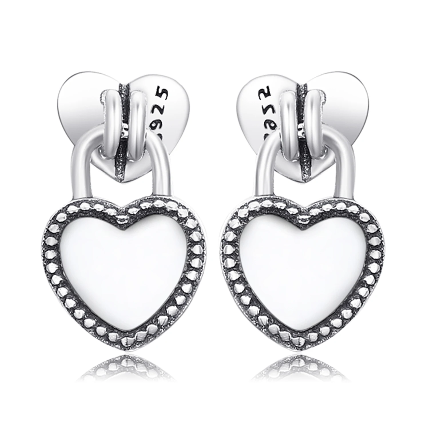 Jewelrypalace 925 стерлингов Серебряные серьги чистого сердца стержня Любовь Модные
