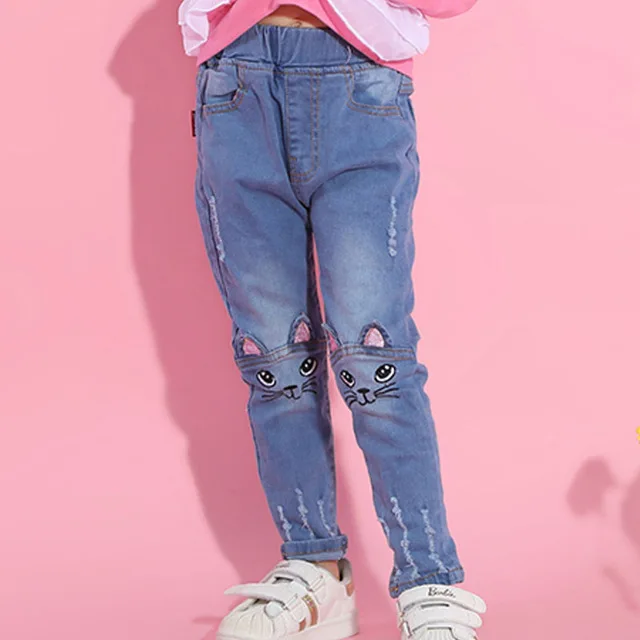 Blue AZ642 Bear Leader/юбки для девочек; Одежда для маленьких девочек; Очаровательная летняя детская джинсовая юбка; Джинсовая юбка на пуговицах; юбка-брюки для девочек - Цвет: Blue AZ642
