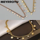 бижутерия для женщин 2021 Браслет MEYRROYU из нержавеющей стали с подвеской в виде звезды и Луны