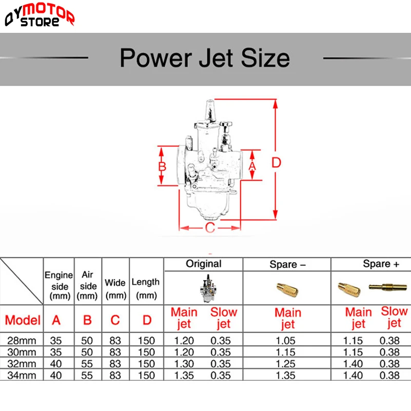 Абсолютно новый серебристый карбюратор PWK28 30 32 34 мм для Mikuni Maikuni Carb запчасти 125cc до
