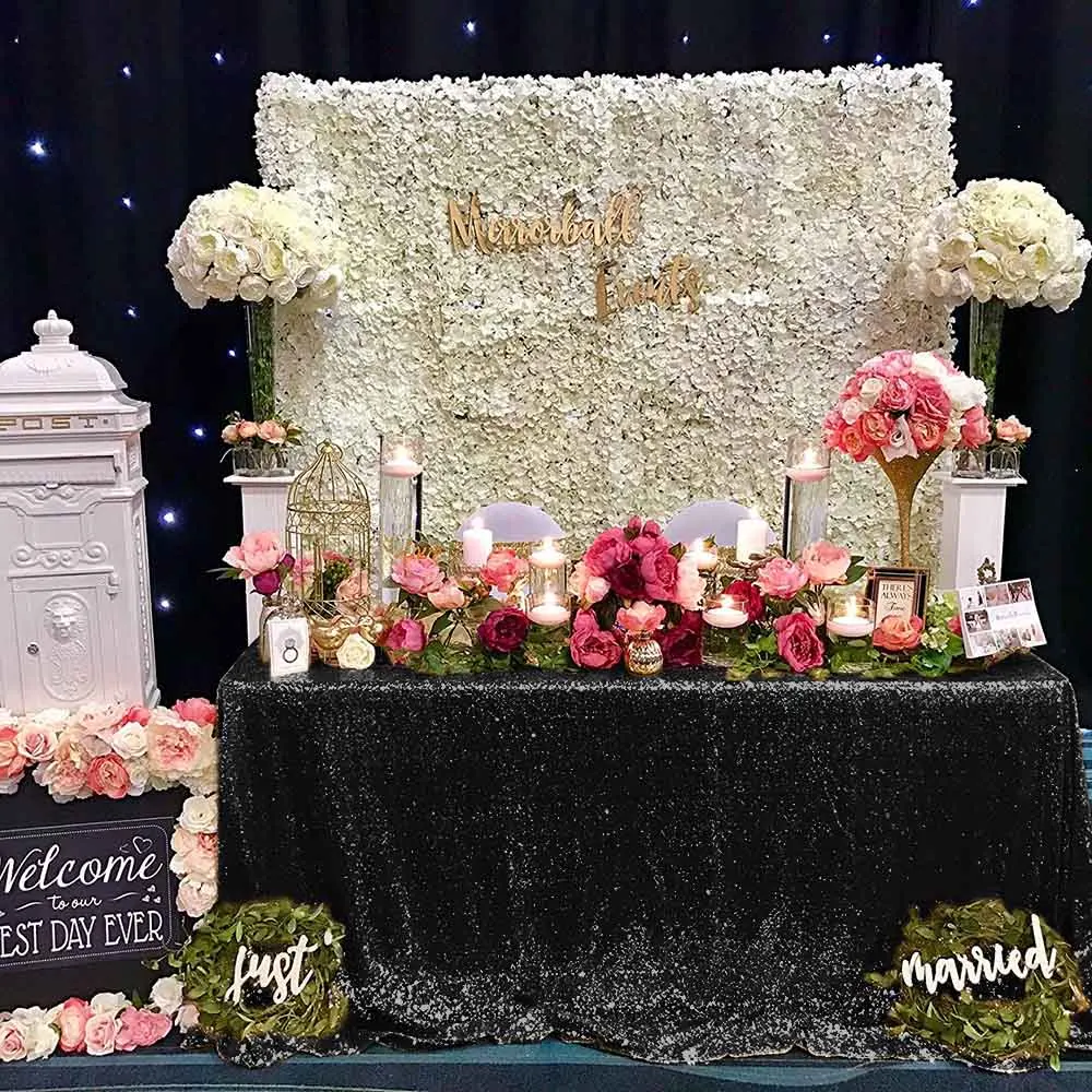 Черная Рождественская скатерть 72x72 дюйма прямоугольная блестящая для стола