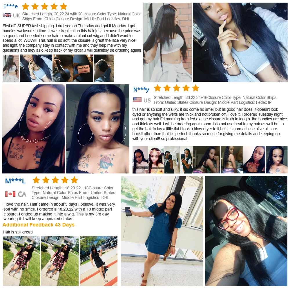 BEAUDIVA 10A пряди человеческих волос с закрытием натуральный цвет перуанские пучки