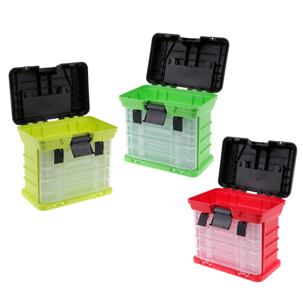 4 слойная высокопрочная пластиковая приманка для рыбалки крючок коробка