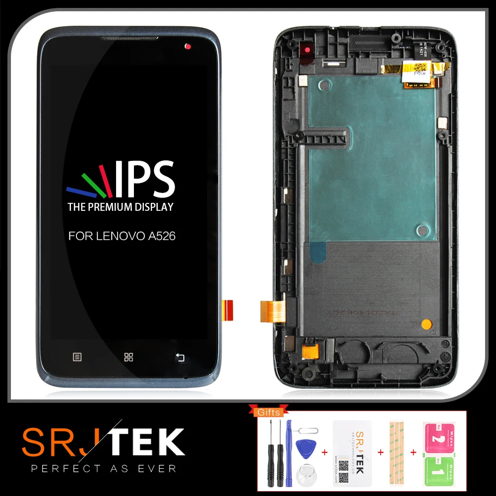 ЖК экран SRJTEK для Lenovo A526 4 5 дюйма матрица дигитайзер стекло с рамкой сенсорный