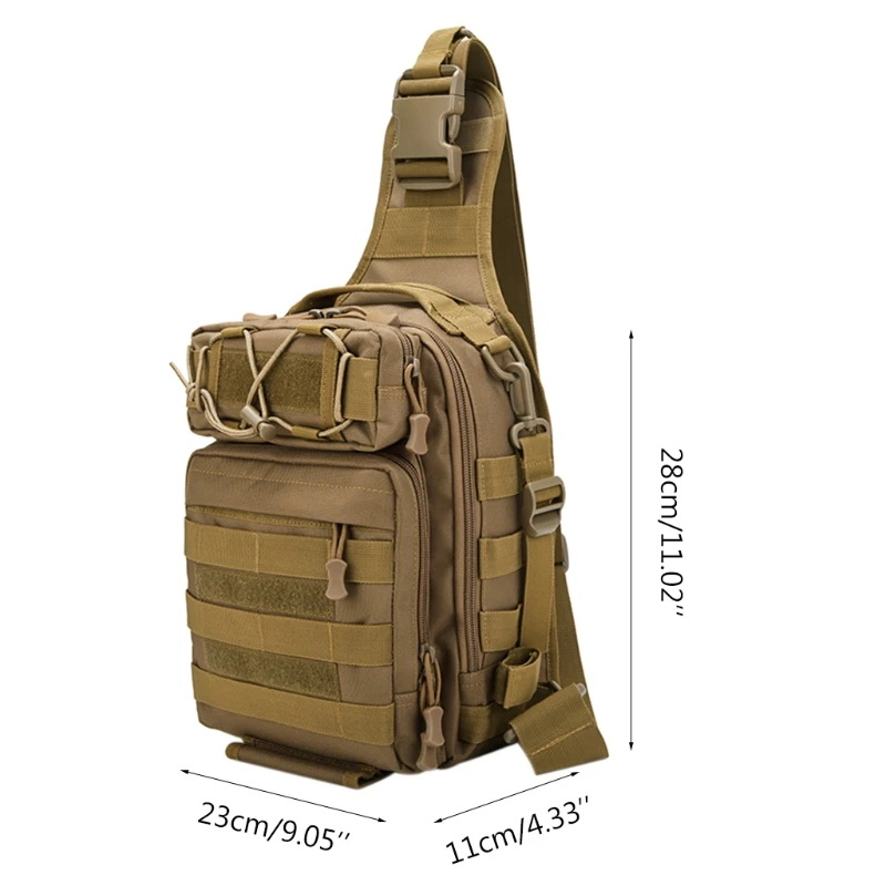 

Fishing Tackle Storage Bag Fishing Gear Outdoor Shoulder Backpack Cross Body Sling Bag