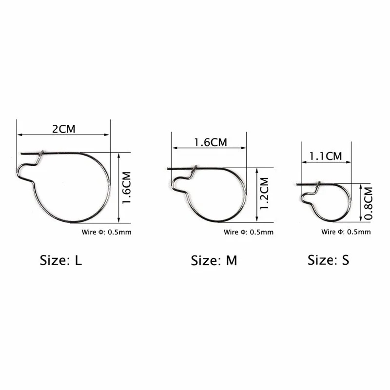 

20PCS New Carp Fishing Maggot Clip Fishing Bait Ring Hooks Bait Sting Pin Spike Live Bait Lure Hook Carp Chod Hair Rig Tackle