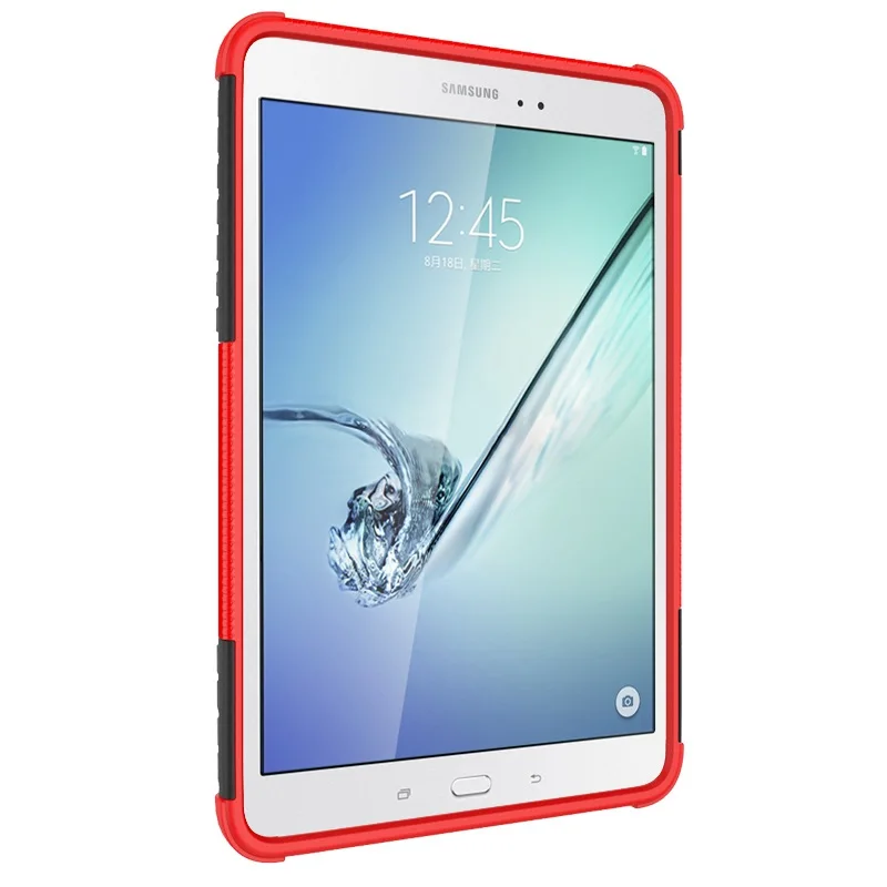 For Samsung galaxy Tab A 8.0 case Tab5 8.0 SM- T350 T355 Tablet Armor case Silicone TPU+PC Shockproof Stand Cover+Film+Pen