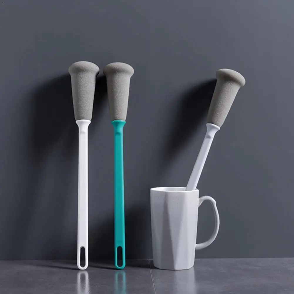 

Kitchen Sponge Cup Brush Baby Bottle Glass Cleaning Cup Brush Long Handle Sponge Clean Brush Decontamination Washing Cup Brush