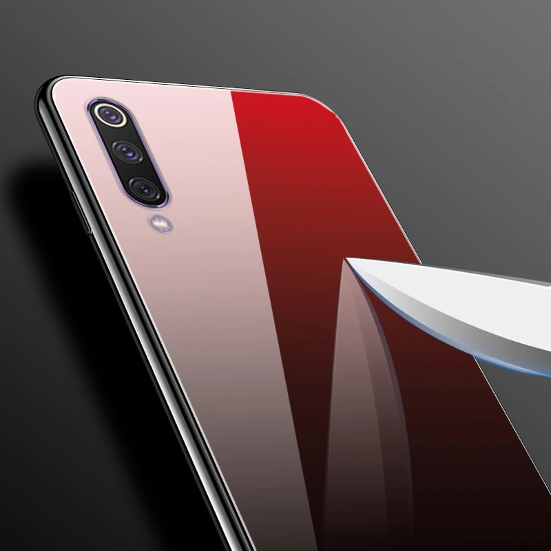 Чехол из закаленного стекла для Xiaomi Mi 9, чехол, стеклянная крышка для Xiaomi Mi 9 SE, чехол, силиконовый бампер, чехол для Xiaomi Mi CC9 Pro 9 Lite