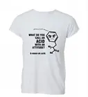 Летняя модная повседневная мужская футболка с круглым вырезом, забавная химическая футболка с надписью What Do You Call An Acid, футболки в стиле хип-хоп