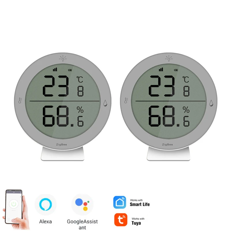 

Датчик температуры и влажности Tuya, Wi-Fi, гигрометр, термометр, детектор, поддержка Alexa, Google Home, Smart Life