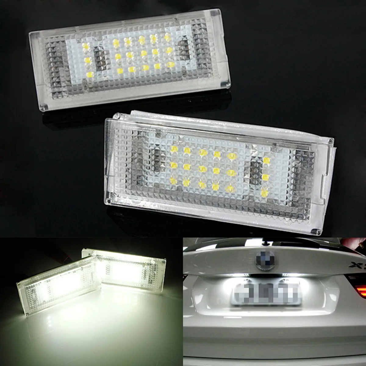 2 шт. 18 светодиодов 6000K для HID номерного знака Лампа BMW E46 4D 4 двери 323i 325i 328i 99 03 без