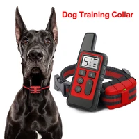 dog training collar 500m electric shock sound anti bark remote waterproof usb rechargeable lcd dogs training adjustable