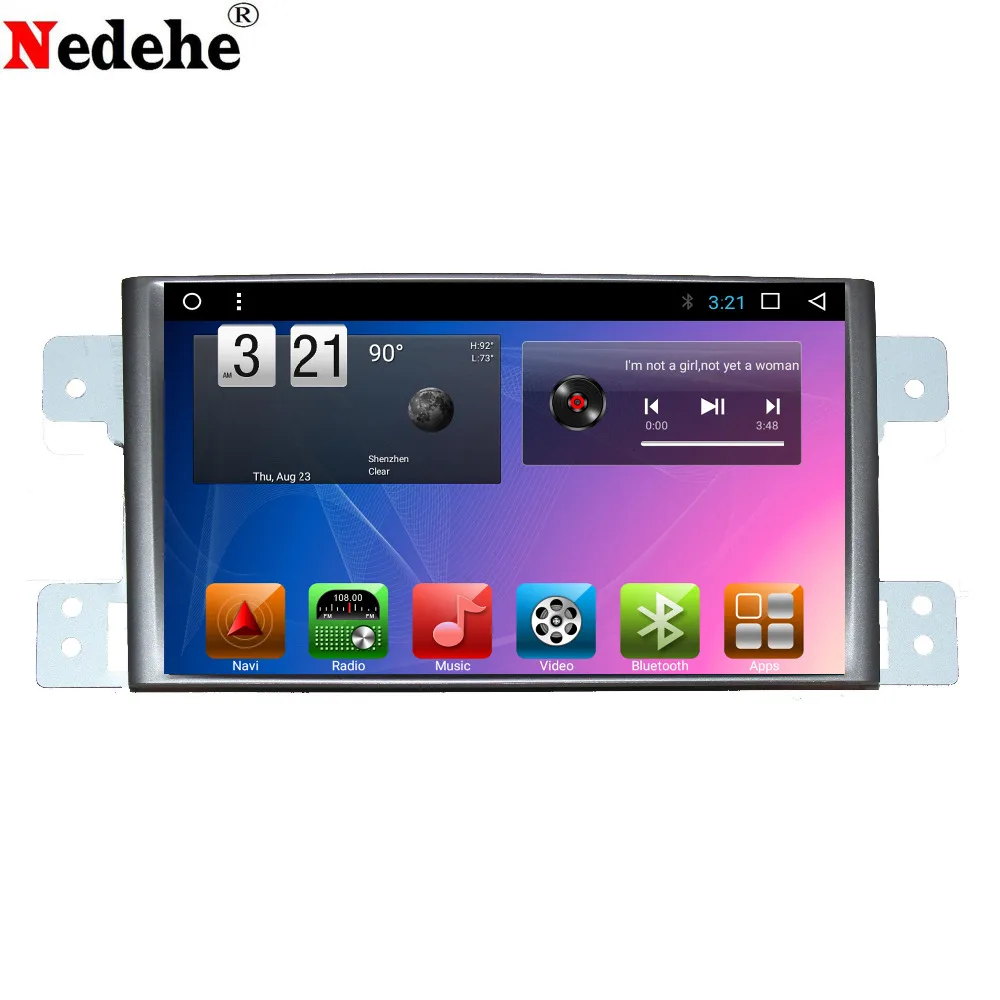 Nedehe 8 дюймов Android 9 0 автомобильный dvd gps плеер для Suzuki Grand Vitara 2005 2012 мультимедийный