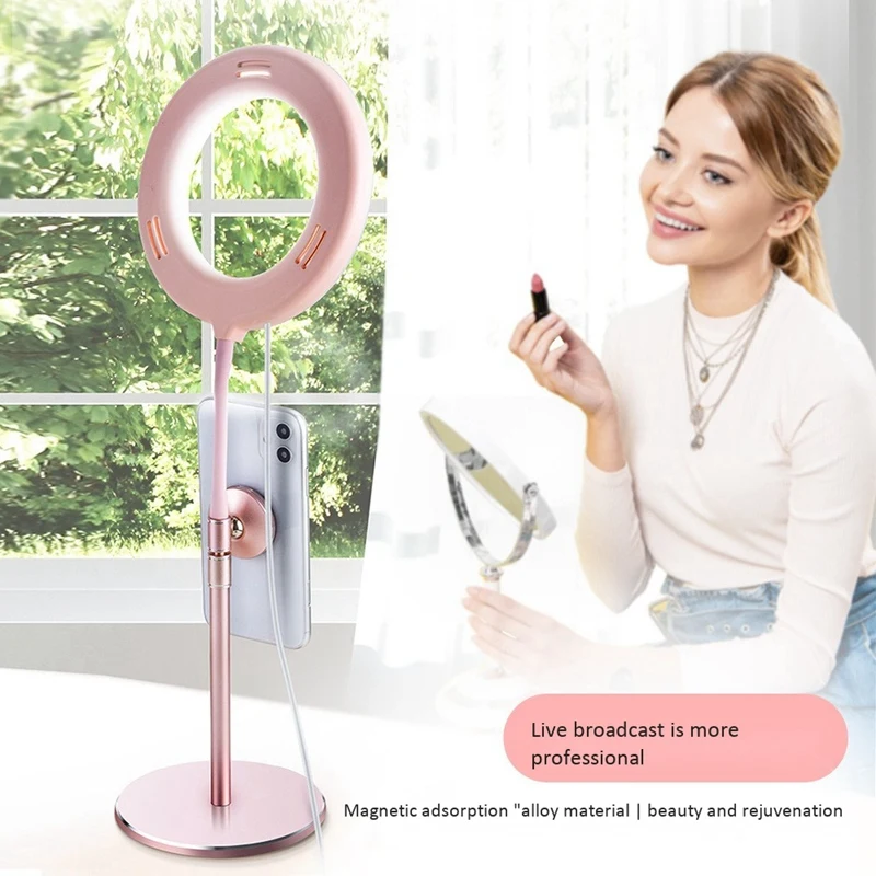 

Ring Light Desktop Live Broadcast Bracket Beauty Fill Light Mobile Phone Camera Bracket Aluminum Alloy Base