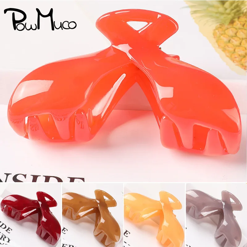

Powmuco 9 CM Large Plastic Bath Grab Clip Fashion Women Ponytail Holder Hairpin Curl Hairclip Hair Ornament Lady Birthday Gifts