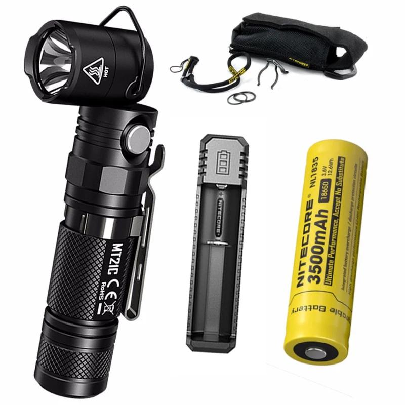 Набор многофункциональных фонариков NITECORE MT21C CREE XP L HD V6 max 1000 люмен регулируемый на