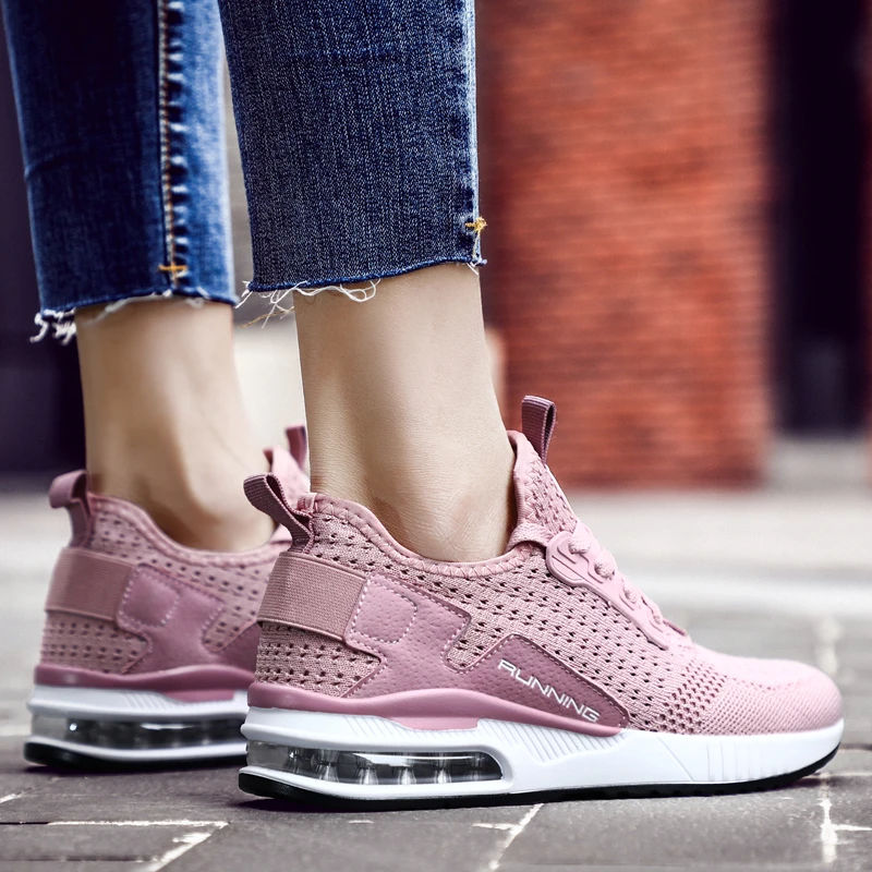Дышащая Ультралегкая обувь для бега женская спортивная мужская с максимальной