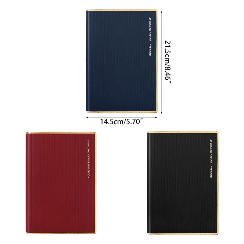 

Vintage Dark Red Notebook A5 PU Leather Business Notebook Journal PersonalDiary