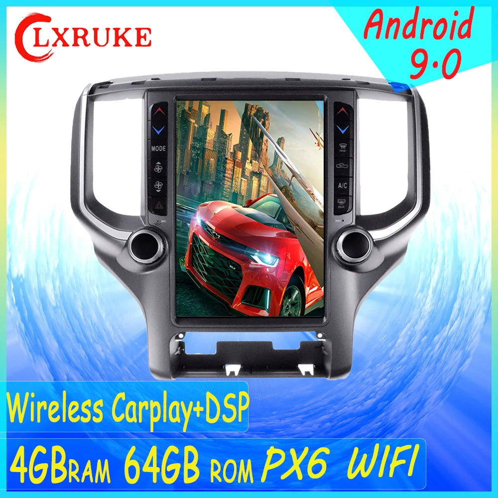 

Автомобильный DVD-плеер Tesla для Dodge Ram 1500, 2500, 2018, 2019, 2020, Android 9, GPS-навигация, радио, мультимедийный плеер, головное устройство