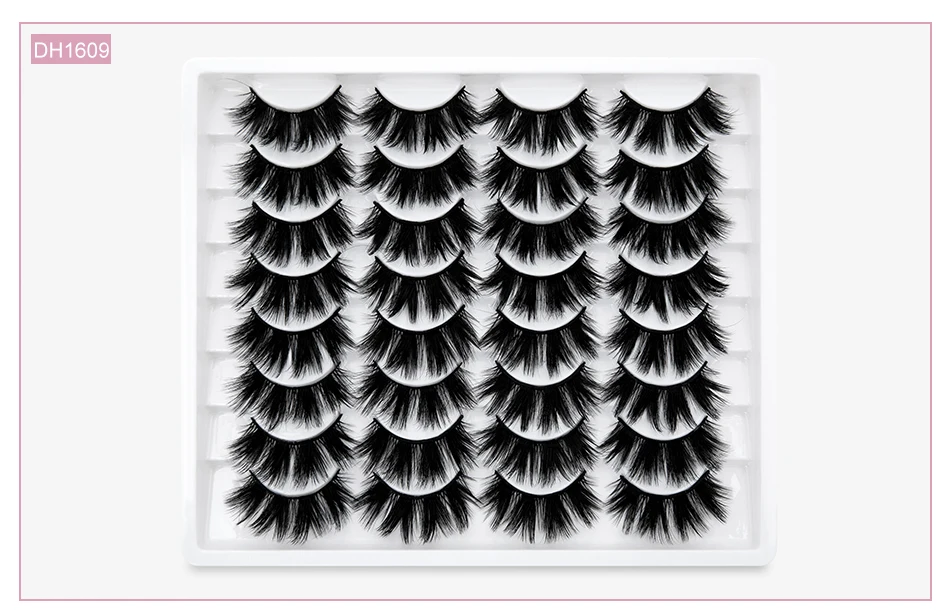 16 пар 3D норковые ресницы натуральные накладные драматический объем Накладные