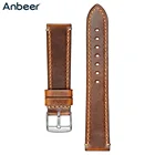 Ремешок для часов Anbeer в винтажном стиле, кожаный немецкий браслет Крейзи Хорс в стиле ретро, 18 мм 20 мм 22 мм 24 мм