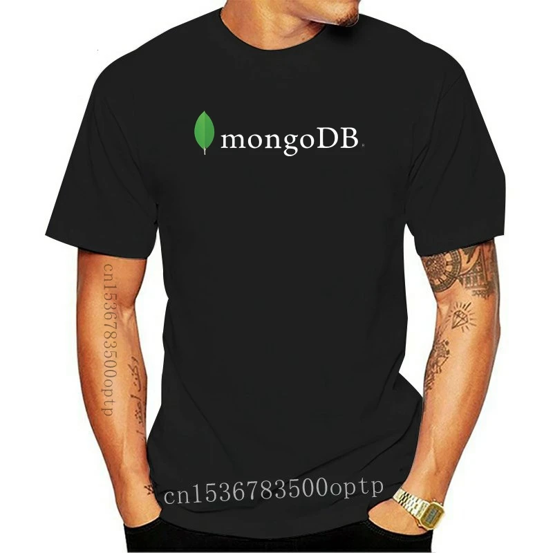 

Новинка 2021, модная мужская футболка mongoDB, Классическая футболка из 100% хлопка