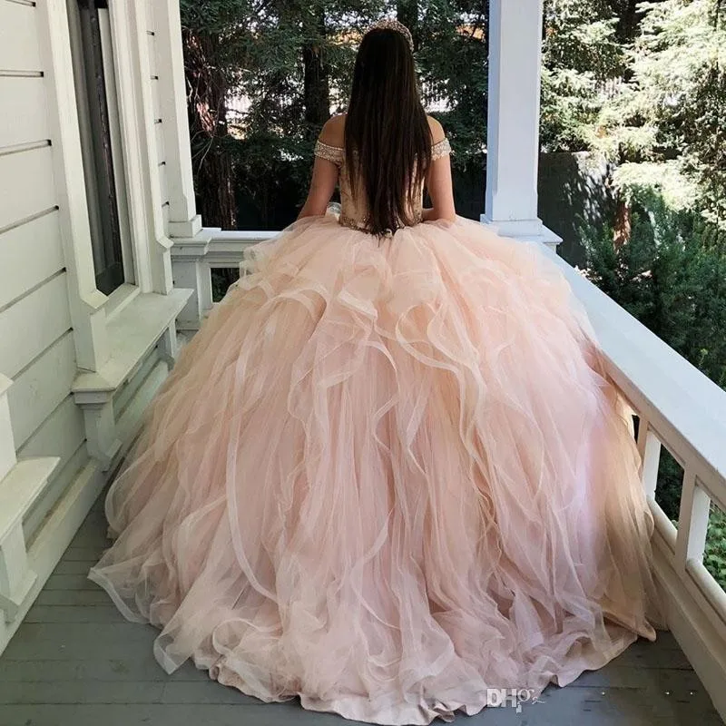 Angelsbridep бальное платье из органзы платья для Quinceanera Роскошные с открытыми плечами
