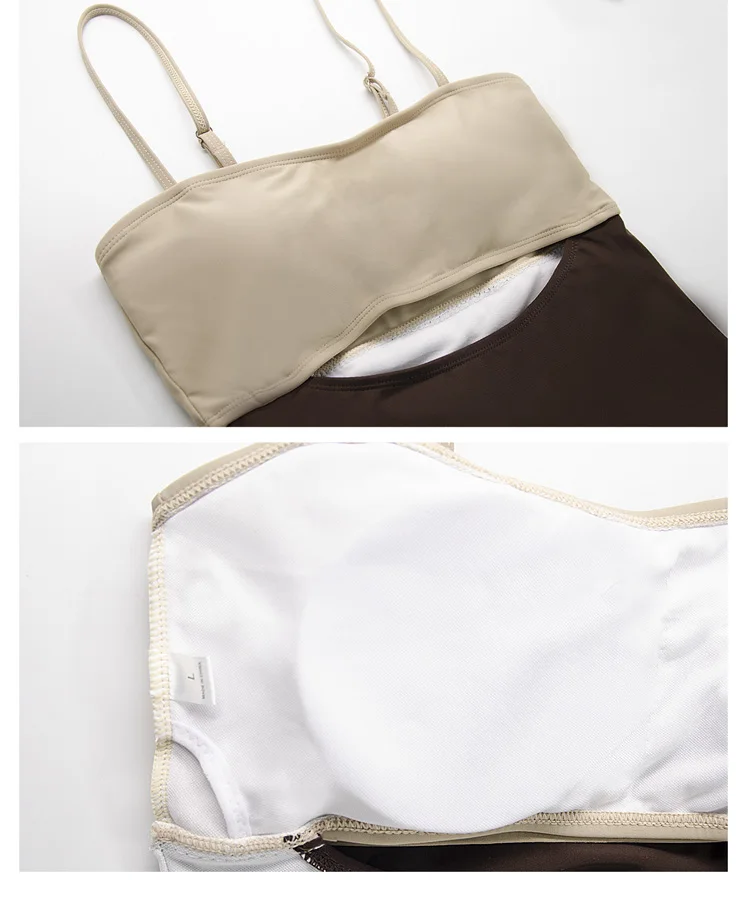 Корейский женский цельный купальник с коротким рукавом подкладом без косточек