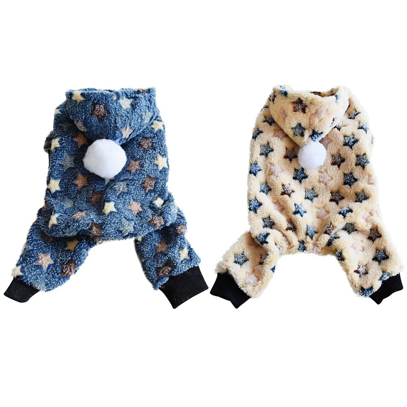 Милый комбинезон для собак теплое зимнее пальто щенка Кошки Одежда питомца