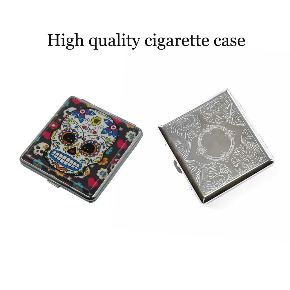 

Silver Metal Cigarette Case 70mm Locking Blank Aluminum Stainless Steel Metal Tobacco Cigarettes Storage Supplies