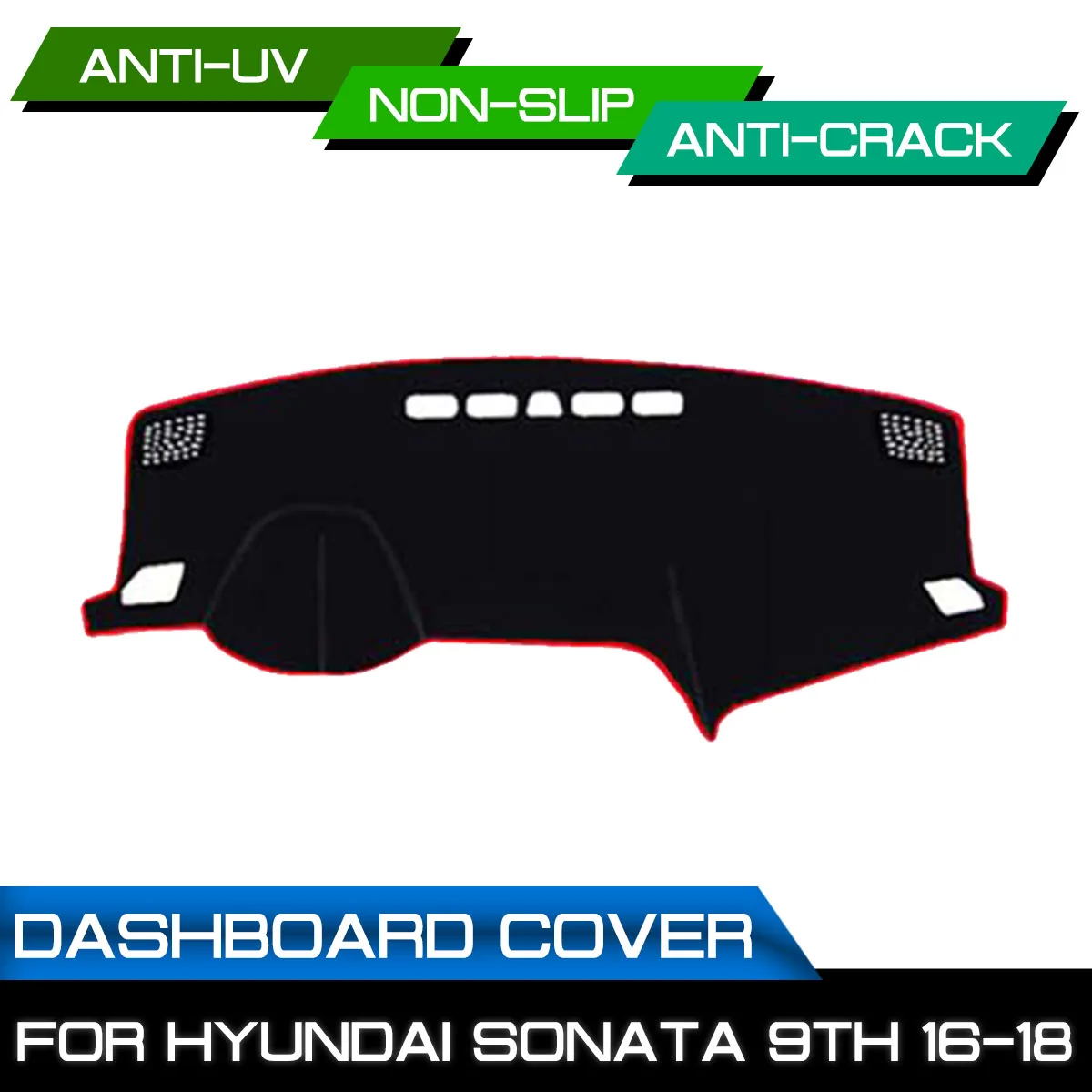 Для Hyundai Sonata 9th 2016 2017 2018 приборной панели автомобиля коврик анти-грязный Non-slip Dash