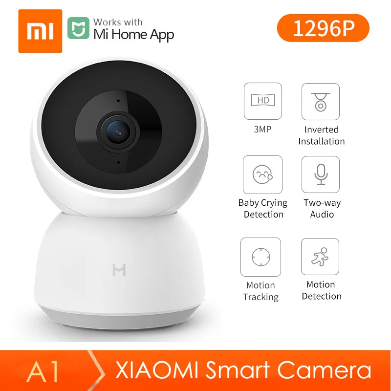 Умная камера Xiaomi 2K 1296P угол обзора 360 градусов HD Wi Fi инфракрасная веб ночного