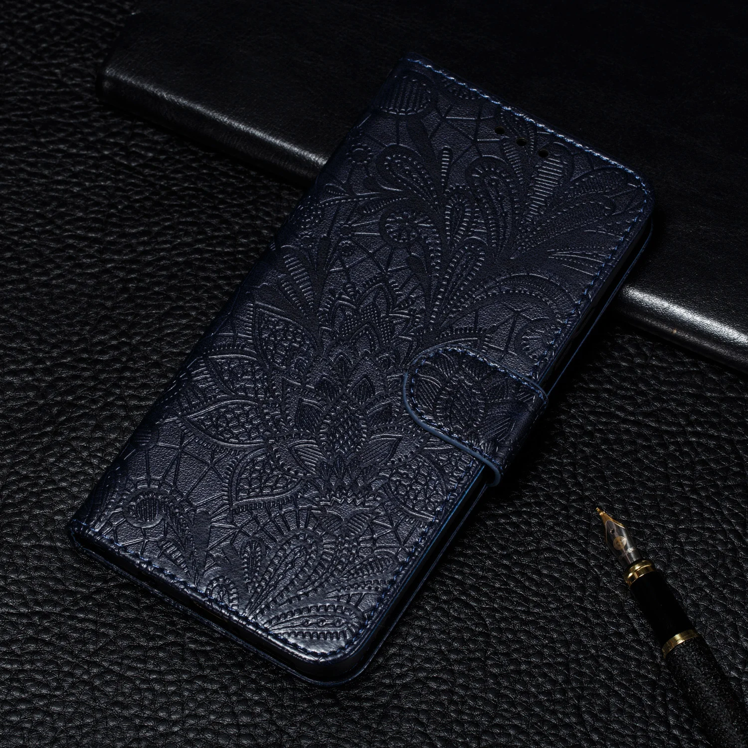 Blue Кружевное платье с цветочным рисунком кожаный бумажник чехол для Nokia Lumia 6,2 7,2 2,2 3,2 4,2 2,1 3,1 5,1 плюс 7,1 1 6,1 плюс X6 8,1 флип тиснение Модный чехол - Color: Blue