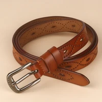 genuine leather belts for women second layer cowskin woman belt vintage pin buckle strap jeans designer belt luxury