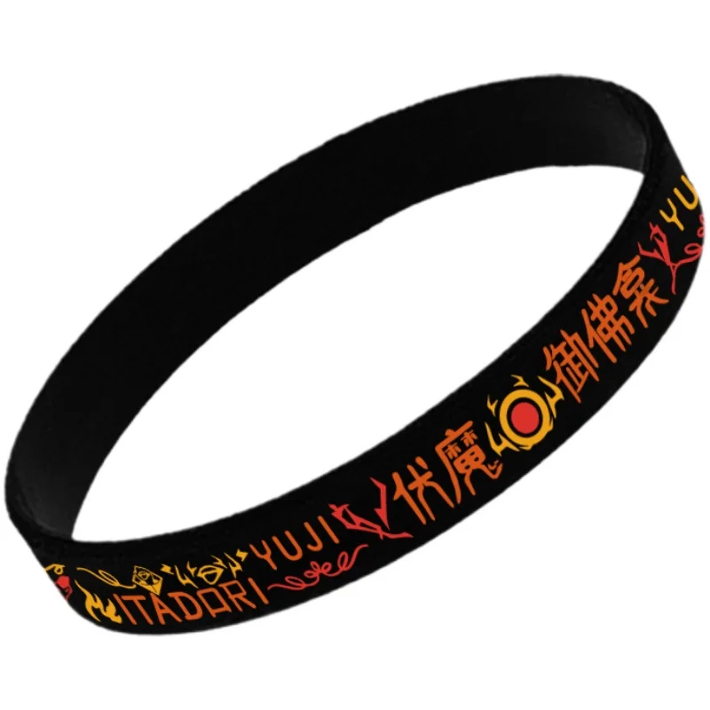 

Anime Jujutsu Kaisen Fushiguro Megumi Silica Gel Bracelet Men Women Student Itadori Yuji Silicone Wristband Hand Chain Gifts