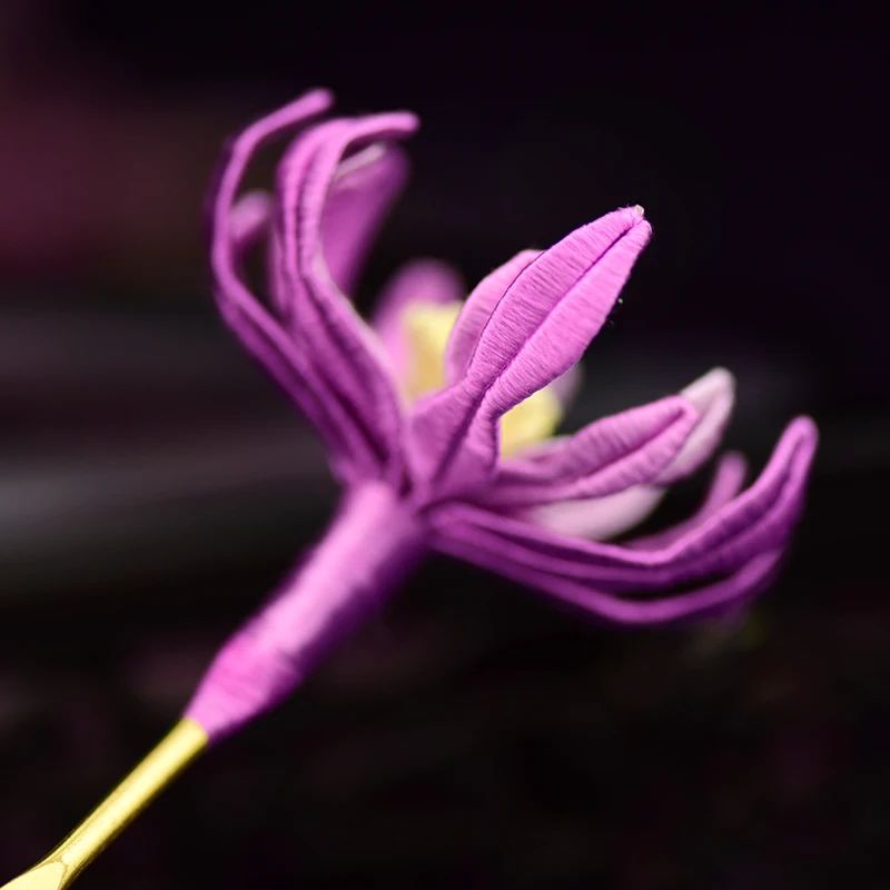 Лавандовая фиолетовая заколка для волос ручной работы набор поделок