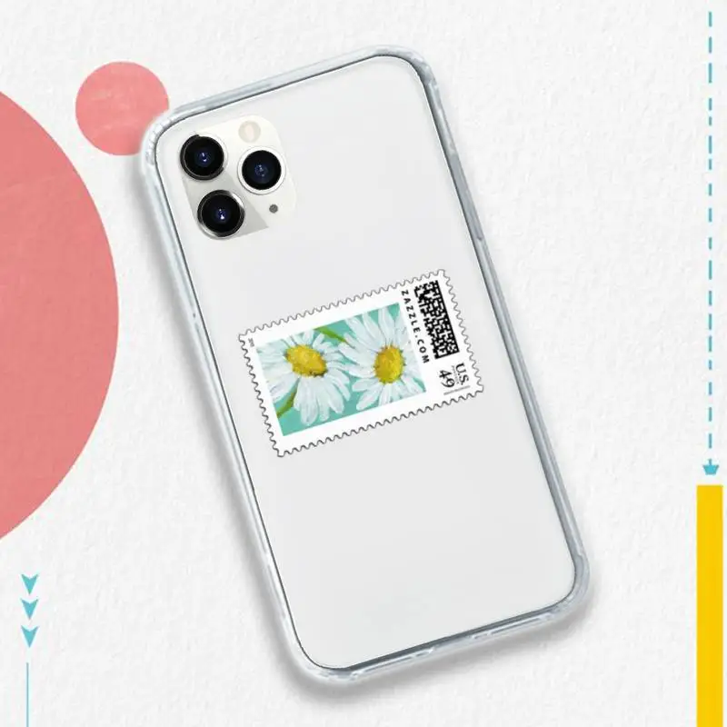 

Retro card stamp painting Phone Case Transparent soft For iphone 5 5s 5c se 6 6s 7 8 11 12 plus mini x xs xr pro max