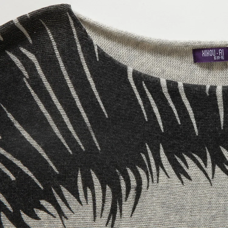 ZYFPGS 2019 мультфильм грустно выражение свитер для Для женщин пуловер модная