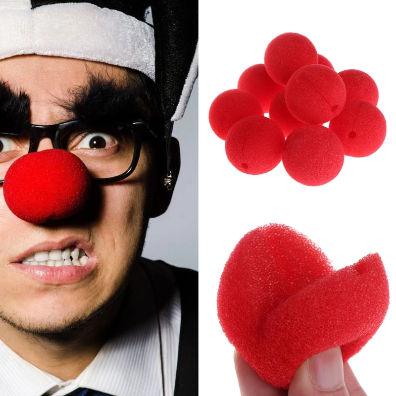 

25Pcs Sponge Ball Clown Nose For Christmas Halloween Costume Party Decoration